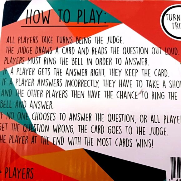 Share Turnt Up Trivia Card Games for Adults - Call Bell Card Game-New - Picture 4 of 4